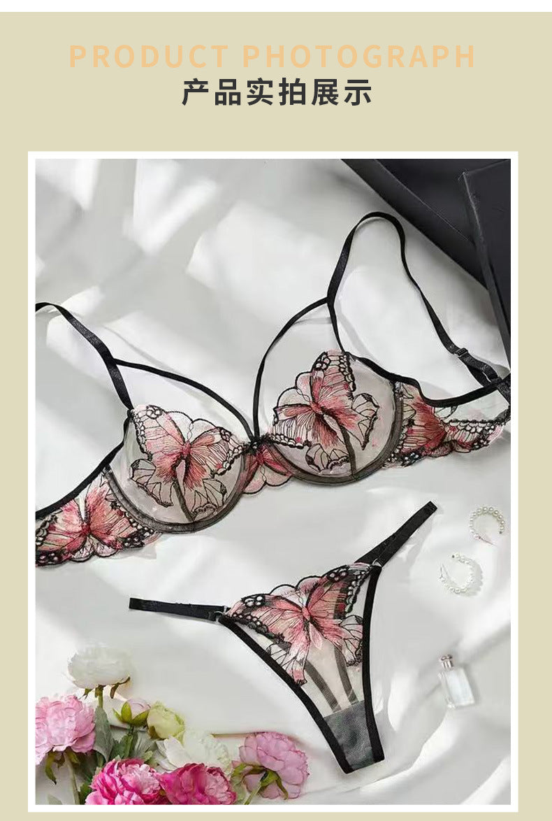 Butterfly Embroidery Lace Lingerie Set - product image 12