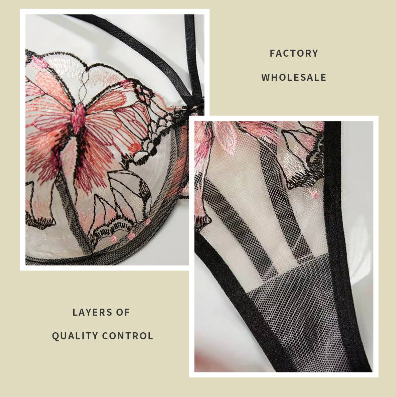 Butterfly Embroidery Lace Lingerie Set - product image 13