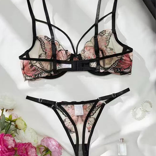 Butterfly Embroidery Lace Lingerie Set - product image 1