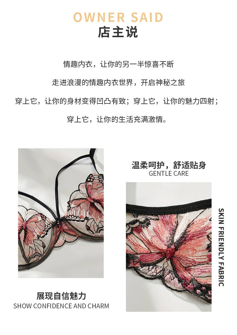 Butterfly Embroidery Lace Lingerie Set - product image 8