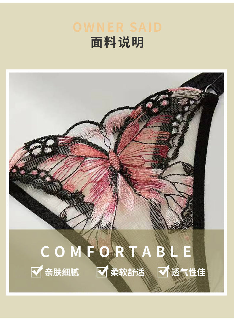 Butterfly Embroidery Lace Lingerie Set - product image 9