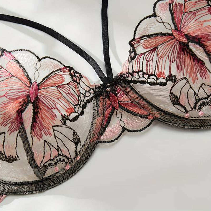 Butterfly Embroidery Lace Lingerie Set - product image 2